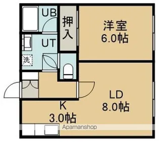 カーサ湯の浜Ⅱ【2階】の間取り